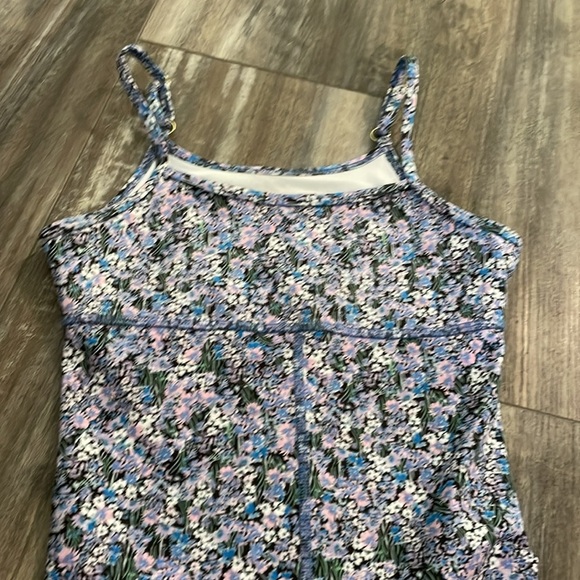 Beach Riot Jordan Floral Lavender Unitard Workout Romper Onesie XS - Picture 3 of 6
